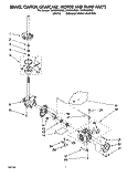 BRAKE, CLUTCH, GEARCASE, MOTOR & PUMP Diagram and Parts List for TAWS700BQ0  Estate Washer