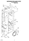 REFRIGERATOR LINER PARTS Diagram and Parts List for ED2FHEXSL01  Whirlpool Refrigerator
