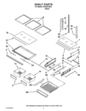 SHELF PARTS Diagram and Parts List for KFIS20XVBL6  KitchenAid Refrigerator