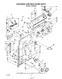 CONTROLS AND REAR PANEL Diagram and Parts List for LA7800XSW2  Whirlpool Washer