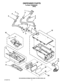 DISPENSER PARTS Diagram and Parts List for CHW8990AW0  Whirlpool Washer