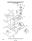 MAGNETRON AND AIR FLOW Diagram and Parts List for MW8400XL2  Whirlpool Microwave