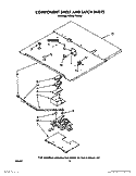 COMPONENT SHELF AND LATCH Diagram and Parts List for KEBS277WBL0  KitchenAid Wall Oven