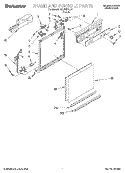 FRAME AND CONSOLE Diagram and Parts List for TUD4000EB1  Whirlpool Dishwasher