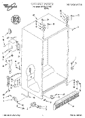 CABINET Diagram and Parts List for 6ED20TKXFW00  Whirlpool Refrigerator