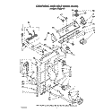 CONTROLS AND REAR PANEL Diagram and Parts List for LA5400XTG1  Whirlpool Washer