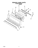 CONTROL PANEL, LIT/OPTIONAL Diagram and Parts List for KEBI141YWH1  KitchenAid Wall Oven