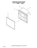 FREEZER DOOR PARTS Diagram and Parts List for KBFS22EWBL5  KitchenAid Refrigerator