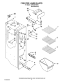 FREEZER LINER PARTS Diagram and Parts List for KSRG25FVMS04  KitchenAid Refrigerator
