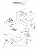 FREEZER LINER PARTS Diagram and Parts List for EB2SHKXVD01  Whirlpool Refrigerator