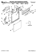 FRAME AND CONSOLE PARTS Diagram and Parts List for DU850SWPQ2  Whirlpool Dishwasher