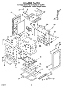 CHASSIS PARTS Diagram and Parts List for SF196LEPB3  Whirlpool Range