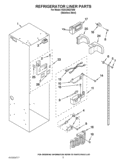 REFRIGERATOR LINER PARTS Diagram and Parts List for KSSC36QTS06  KitchenAid Refrigerator