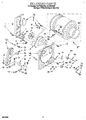 BULKHEAD Diagram and Parts List for LGT7646AZ2  Whirlpool Dryer