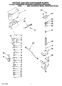 MOTOR AND ICE CONTAINER PARTS Diagram and Parts List for KSRS25RVMS00  KitchenAid Refrigerator