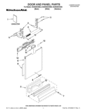 DOOR AND PANEL PARTS Diagram and Parts List for KUDS30CXBL5  KitchenAid Dishwasher
