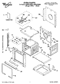OVEN PARTS Diagram and Parts List for YGBS277PDQ8  Whirlpool Wall Oven