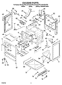 CHASSIS PARTS Diagram and Parts List for GR448LXPS3  Whirlpool Range