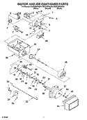 MOTOR AND ICE CONTAINER PARTS Diagram and Parts List for ED5CHQXKB04  Whirlpool Refrigerator