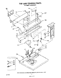TOP AND CONSOLE , LITERATURE AND OPTIONAL Diagram and Parts List for LG7001XMW1  Whirlpool Dryer