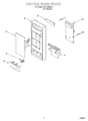 CONTROL PANEL Diagram and Parts List for GT1196SHS0  Whirlpool Microwave
