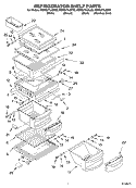 REFRIGERATOR SHELF PARTS Diagram and Parts List for KSRS27ILSS03  KitchenAid Refrigerator