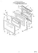 DOOR, OPTIONAL Diagram and Parts List for CGS365HQ0  Crosley Range