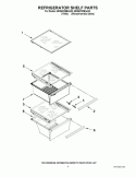 REFRIGERATOR SHELF PARTS Diagram and Parts List for BRS62CRBNA00  Whirlpool Refrigerator