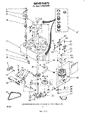 DRIVE Diagram and Parts List for LA6800XKW1  Whirlpool Washer