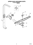 UPPER WASH AND RINSE PARTS Diagram and Parts List for KUDL02IRBS2  KitchenAid Dishwasher