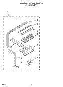 INSTALLATION PARTS Diagram and Parts List for ACS082PP0  Whirlpool Air Conditioner
