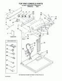 TOP AND CONSOLE PARTS Diagram and Parts List for YWED5700VH1  Whirlpool Dryer