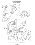 BULKHEAD Diagram and Parts List for LG6091XSW1  Whirlpool Dryer