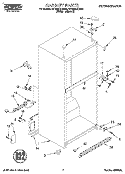 CABINET Diagram and Parts List for RT18BKXDN00  Roper Refrigerator