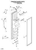 FREEZER DOOR Diagram and Parts List for KSRG22FKSS02  KitchenAid Refrigerator