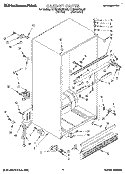 CABINET Diagram and Parts List for KTHD18KBWH00  Whirlpool Refrigerator