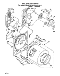 SECTION Diagram and Parts List for LGR5634AN0  Whirlpool Dryer