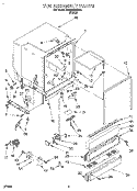 TUB ASSEMBLY Diagram and Parts List for DU925QWDB3  Whirlpool Dishwasher