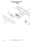 CONTROL PANEL PARTS Diagram and Parts List for KEHU309SSS05  KitchenAid Microwave Oven Combo