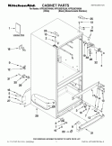 CABINET PARTS Diagram and Parts List for KFFS20EYWH00  KitchenAid Refrigerator