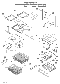 SHELF PARTS Diagram and Parts List for KBFS25ETSS00  KitchenAid Refrigerator