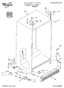 CABINET Diagram and Parts List for 7ED22PQXDN01  Whirlpool Refrigerator