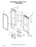 REFRIGERATOR DOOR PARTS Diagram and Parts List for KFCP22EXMP3  KitchenAid Refrigerator
