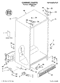 CABINET, LITERATURE Diagram and Parts List for 3XED0FHKKQ01  Whirlpool Refrigerator