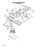 LATCH AND VENT Diagram and Parts List for KEBS246YBL2  KitchenAid Wall Oven