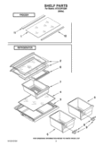 SHELF PARTS Diagram and Parts List for I4TXCGFXQ00  Inglis Refrigerator