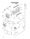 ICEMAKER Diagram and Parts List for 4YED7FHQKT00  Whirlpool Refrigerator