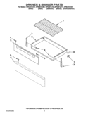DRAWER & BROILER PARTS Diagram and Parts List for WFE361LVS1  Whirlpool Range