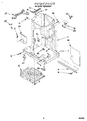 FRAME Diagram and Parts List for TC8750XBP1  Whirlpool Trash Compactor