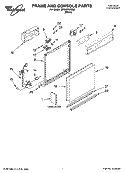 FRAME AND CONSOLE PARTS Diagram and Parts List for DP940PWSQ0  Whirlpool Dishwasher